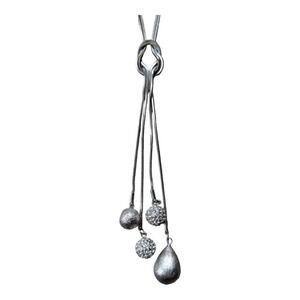 Multi Pendant Style Necklace  Silver Adjustable